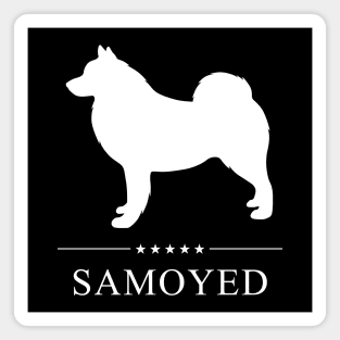 Samoyed Dog White Silhouette Magnet